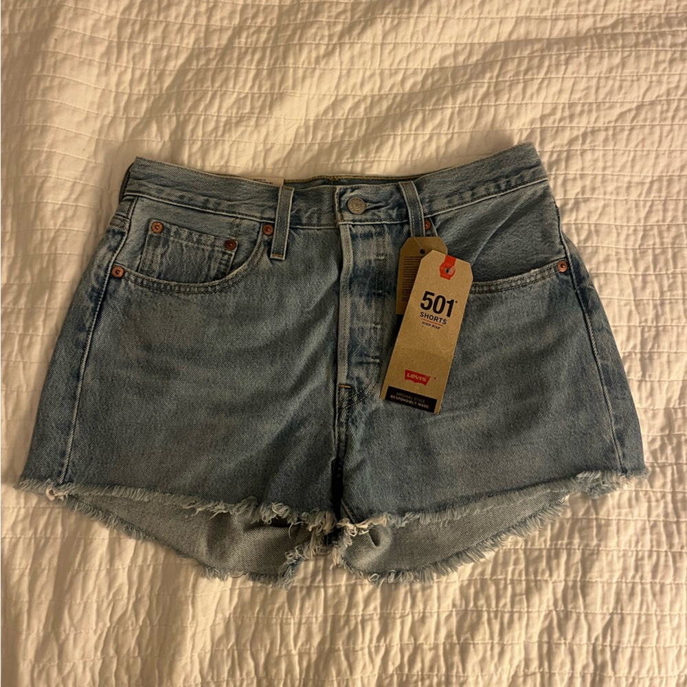 Levi's Light Blue Jean Shorts